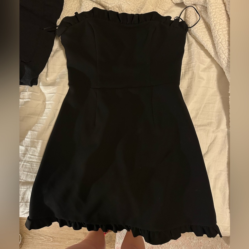 French Connection Strapless Black Mini Dress